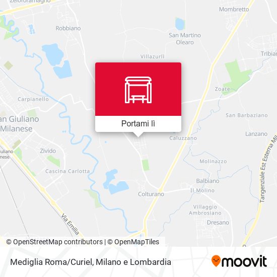 Mappa Mediglia Roma/Curiel