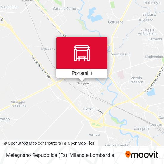 Mappa Melegnano Repubblica (Fs)
