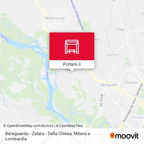 Mappa Bereguardo - Zelata - Della Chiesa