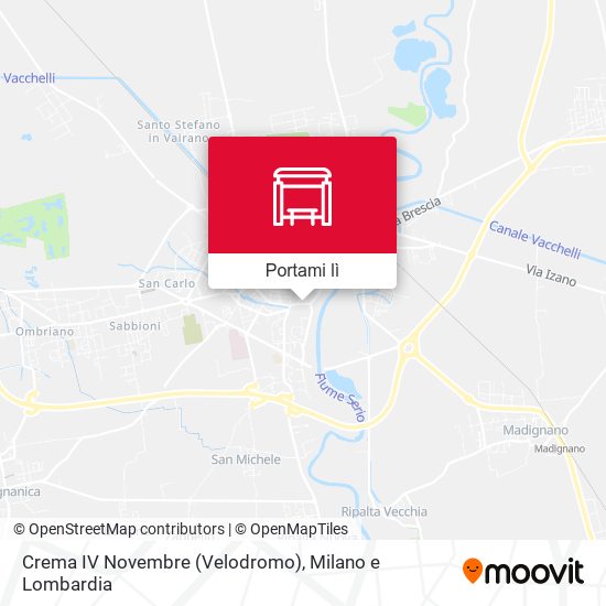 Mappa Crema IV Novembre (Velodromo)