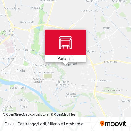 Mappa Pavia - Pastrengo/Lodi
