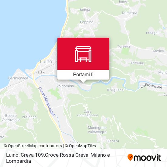 Mappa Luino, Creva 109,Croce Rossa Creva