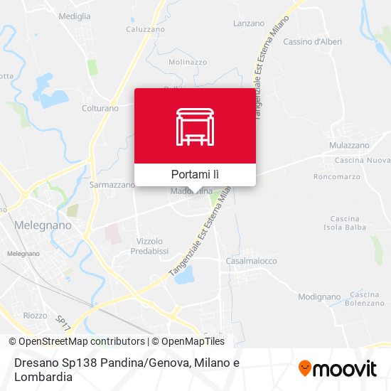 Mappa Dresano Sp138 Pandina/Genova