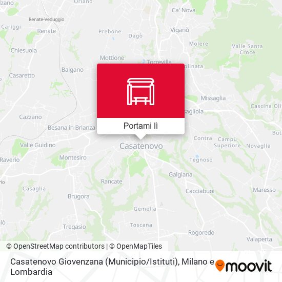 Mappa Casatenovo Giovenzana (Municipio / Istituti)