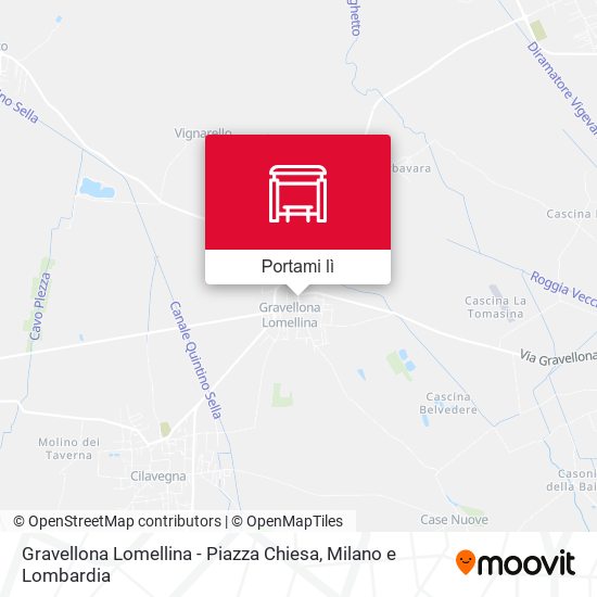 Mappa Gravellona Lomellina - Piazza Chiesa