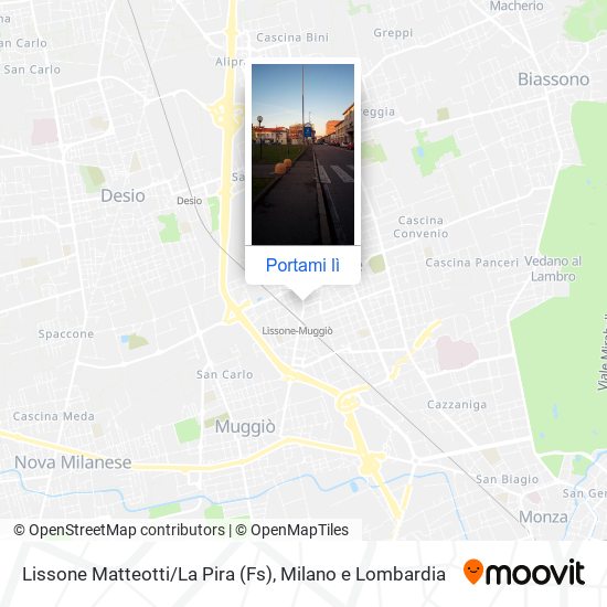 Mappa Lissone Matteotti/La Pira (Fs)