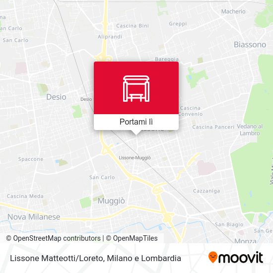 Mappa Lissone Matteotti/Loreto