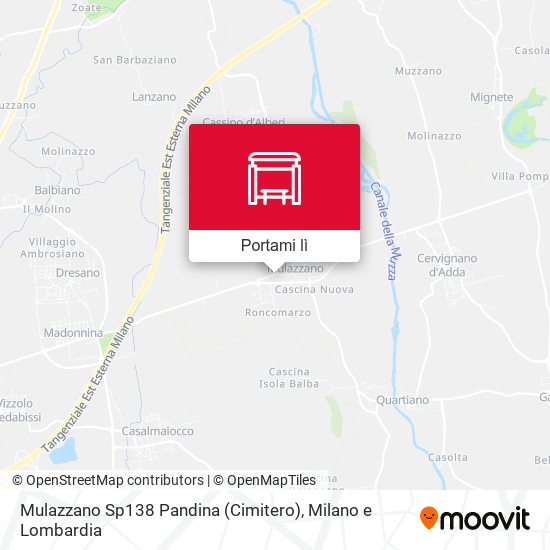 Mappa Mulazzano Sp138 Pandina (Cimitero)