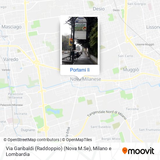 Mappa Via Garibaldi (Raddoppio) (Nova M.Se)