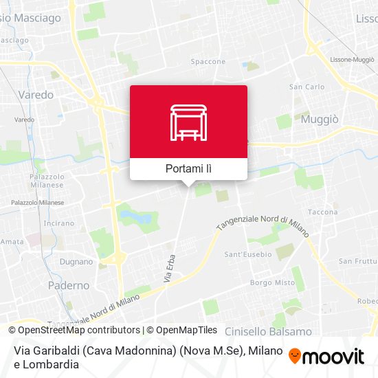 Mappa Via Garibaldi (Cava Madonnina) (Nova M.Se)