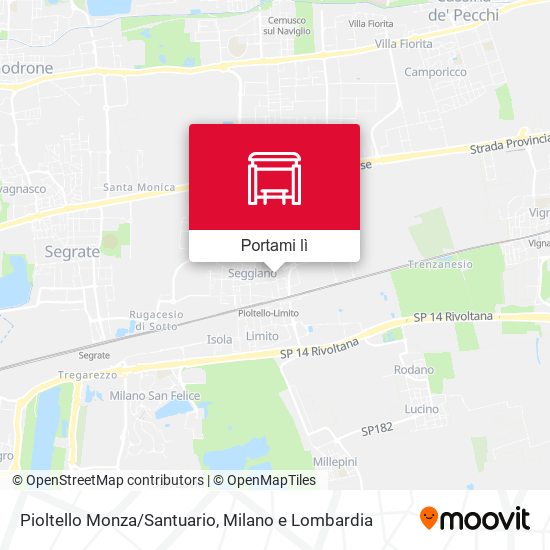 Mappa Pioltello Monza/Santuario