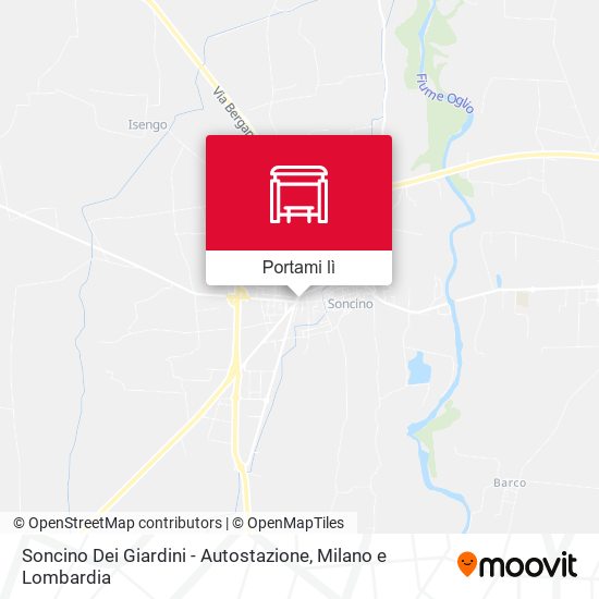Mappa Soncino Dei Giardini - Autostazione