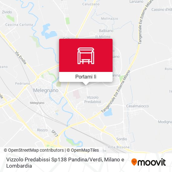 Mappa Vizzolo Predabissi Sp138 Pandina / Verdi