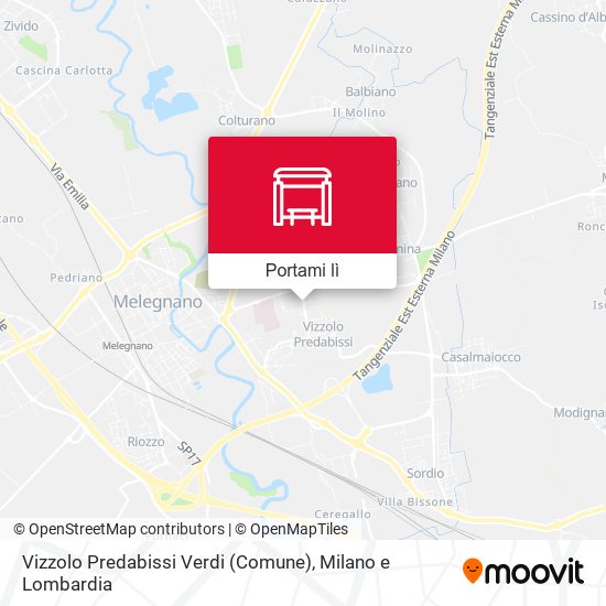 Mappa Vizzolo Predabissi Verdi (Comune)