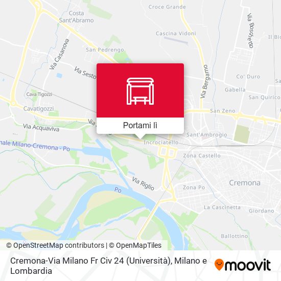 Mappa Cremona-Via Milano Fr Civ 24 (Università)