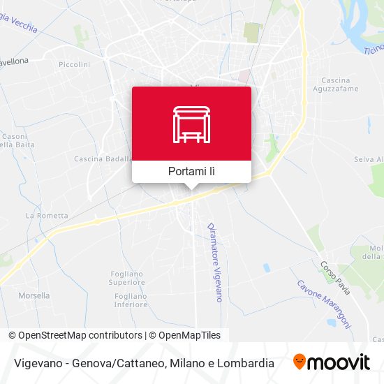 Mappa Vigevano - Genova/Cattaneo