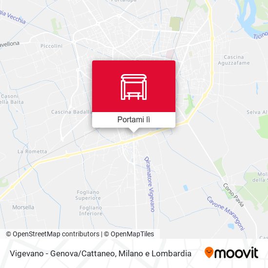 Mappa Vigevano - Genova/Cattaneo