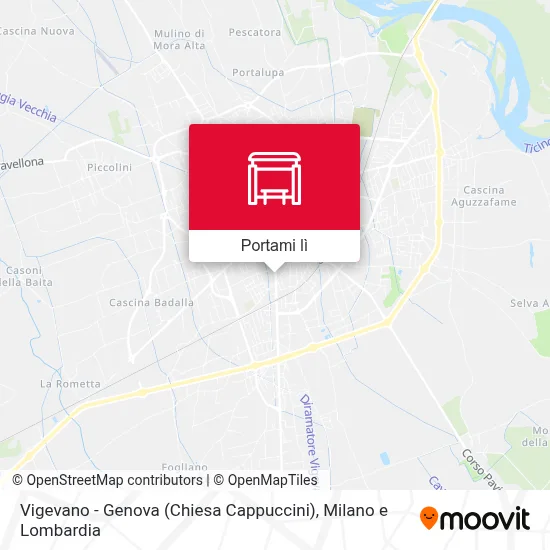 Mappa Vigevano - Genova (Chiesa Cappuccini)