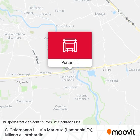 Mappa S. Colombano L. - Via Mariotto (Lambrinia Fs)
