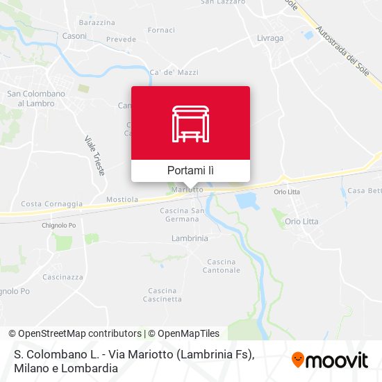 Mappa S. Colombano L. - Via Mariotto (Lambrinia Fs)