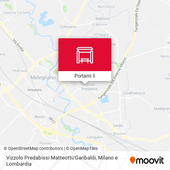 Mappa Vizzolo Predabissi Matteotti / Garibaldi