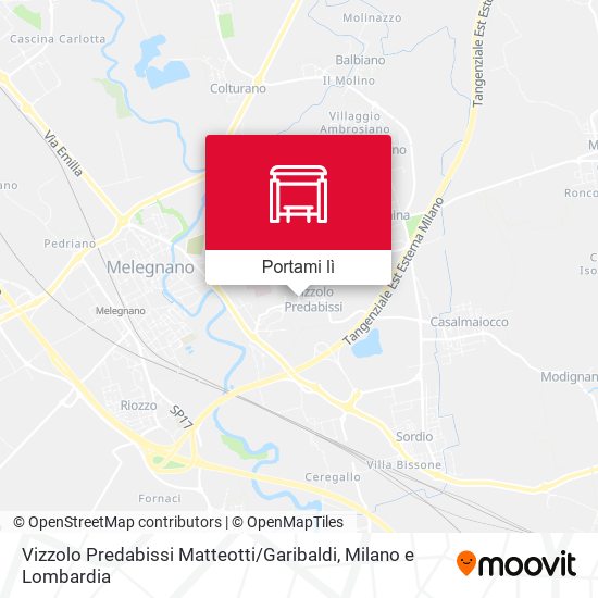 Mappa Vizzolo Predabissi Matteotti / Garibaldi