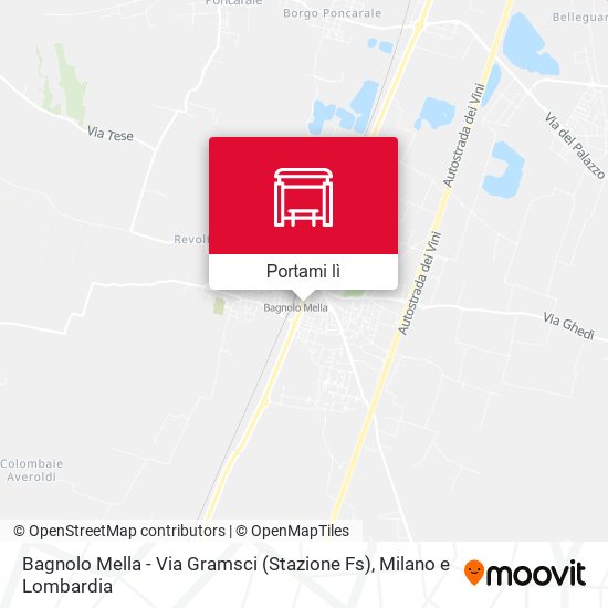 Mappa Bagnolo Mella - Via Gramsci (Stazione Fs)