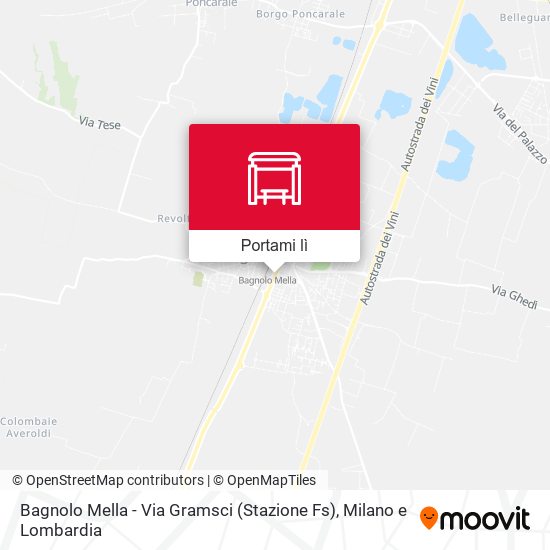 Mappa Bagnolo Mella - Via Gramsci (Stazione Fs)
