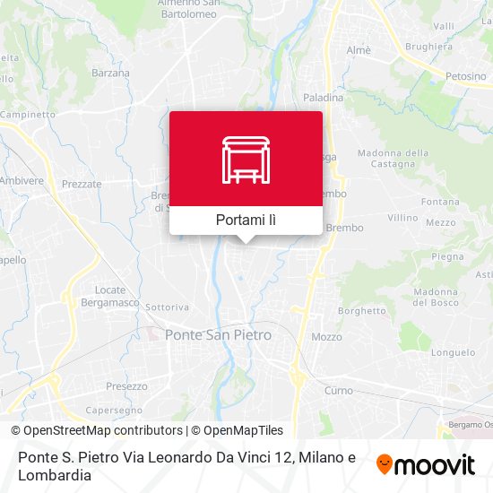 Mappa Ponte S. Pietro Via Leonardo Da Vinci 12