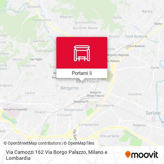 Mappa Via Camozzi 162 Via Borgo Palazzo