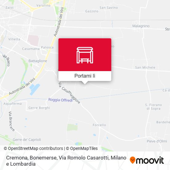 Mappa Cremona, Bonemerse, Via Romolo Casarotti