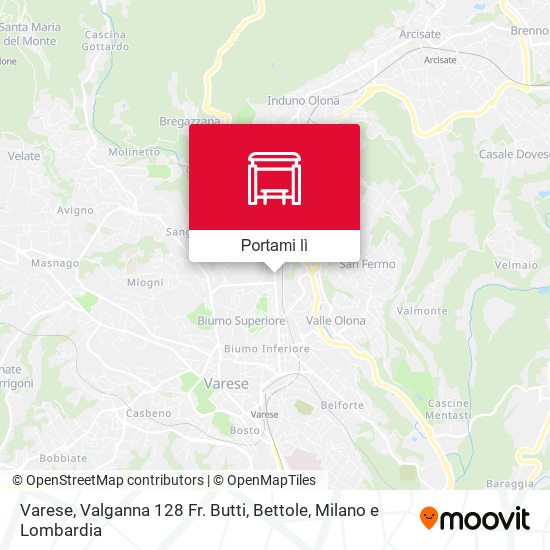 Mappa Varese, Valganna 128 Fr. Butti, Bettole
