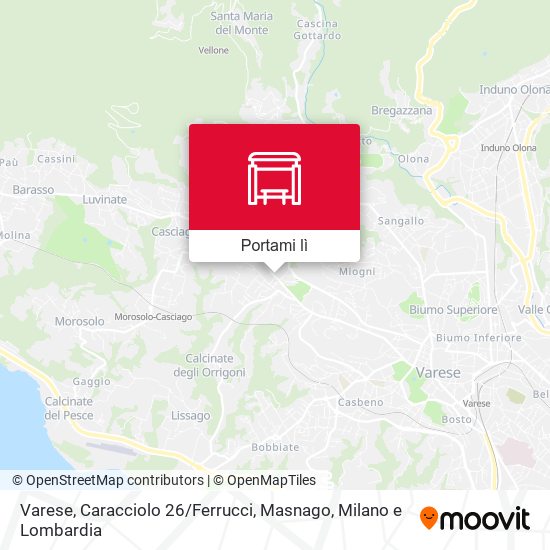 Mappa Varese, Caracciolo 26 / Ferrucci, Masnago