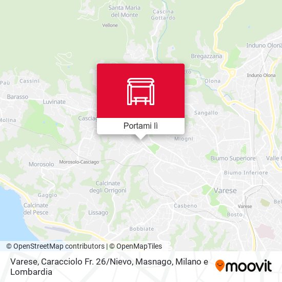 Mappa Varese, Caracciolo Fr. 26 / Nievo, Masnago