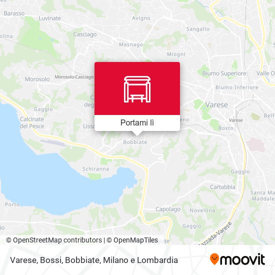 Mappa Varese, Bossi, Bobbiate