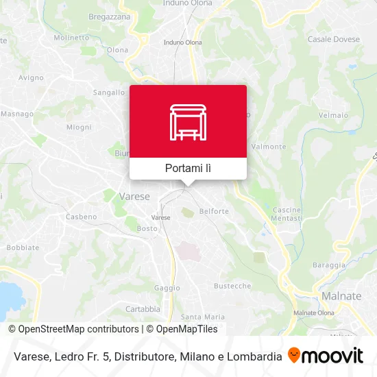 Mappa Varese, Ledro Fr. 5, Distributore