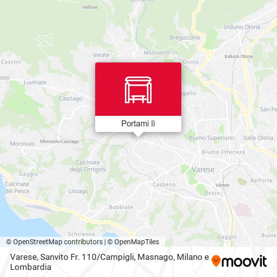 Mappa Varese, Sanvito Fr. 110 / Campigli, Masnago
