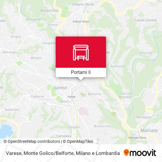 Mappa Varese, Monte Golico/Belforte