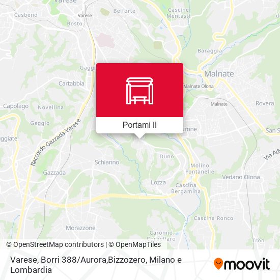 Mappa Varese, Borri 388 / Aurora,Bizzozero