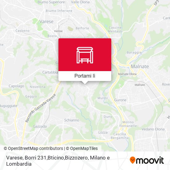 Mappa Varese, Borri 231,Bticino,Bizzozero