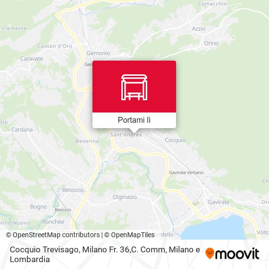 Mappa Cocquio Trevisago, Milano Fr. 36,C. Comm
