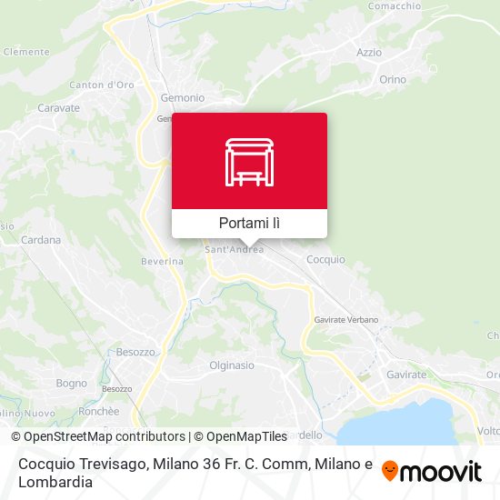 Mappa Cocquio Trevisago, Milano 36 Fr. C. Comm