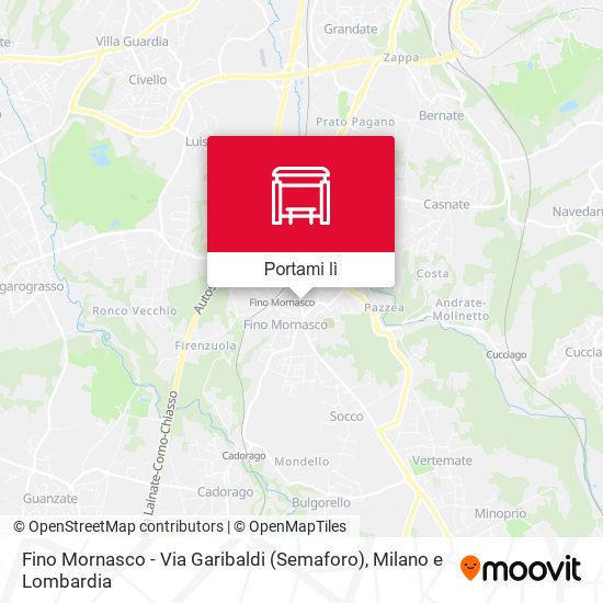 Mappa Fino Mornasco - Via Garibaldi (Semaforo)