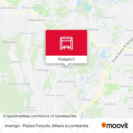 Mappa Inverigo - Piazza Foscolo
