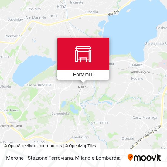 Mappa Merone - Stazione Ferroviaria