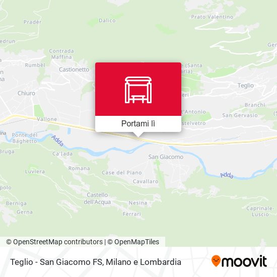 Mappa Teglio - San Giacomo FS