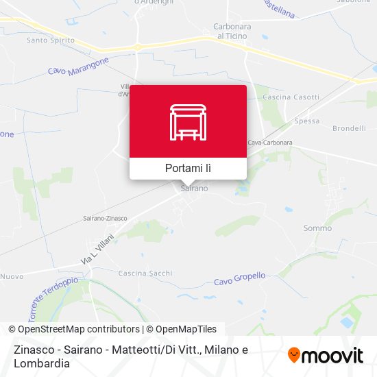 Mappa Zinasco - Sairano - Matteotti / Di Vitt.
