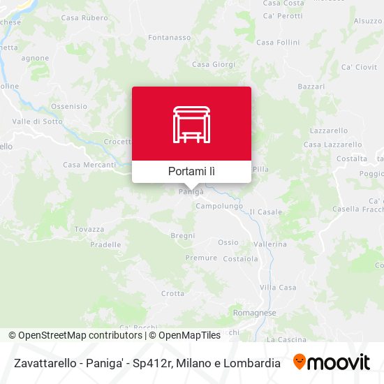 Mappa Zavattarello - Paniga' - Sp412r