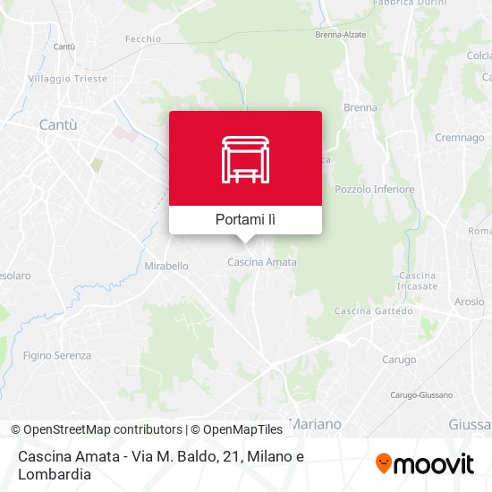 Mappa Cascina Amata - Via M. Baldo, 21