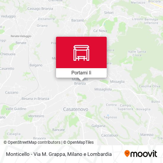 Mappa Monticello - Via M. Grappa